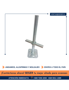 TORNILLO NIVELADOR 33X500MM GALVANIZADO