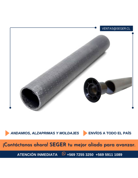 TUBO PVC ESTRIADO 25MM X 3000MM PARA MOLDAJE