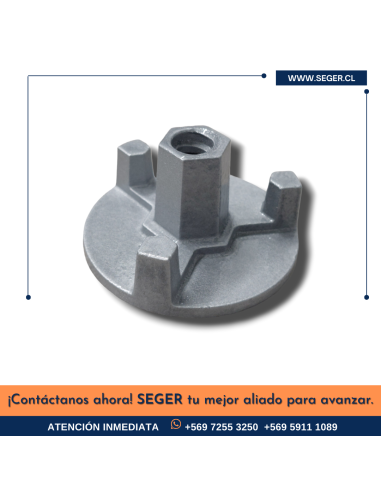 TUERCA PLATO FIJA ´STD´ 15/17 x 100 MM C/ 3 ALAS