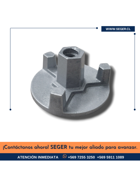 TUERCA PLATO FIJA ´STD´ 15/17 x 100 MM C/ 3 ALAS