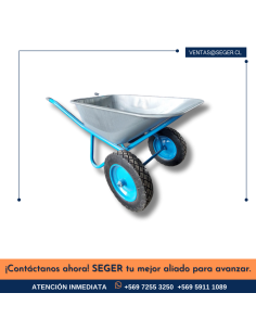 CARRETILLA CONCRETERA 90L – 02 RUEDAS DE PVC MACIZA