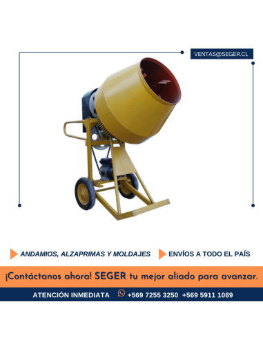 BETONERA ELECTRICA 150L VOLTEO DIRECTO