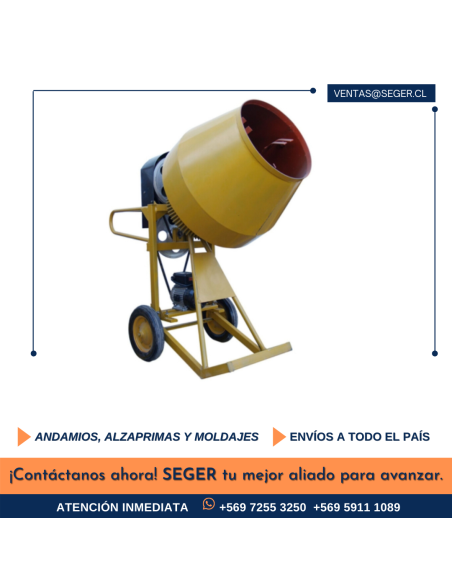 BETONERA ELECTRICA 150L VOLTEO DIRECTO