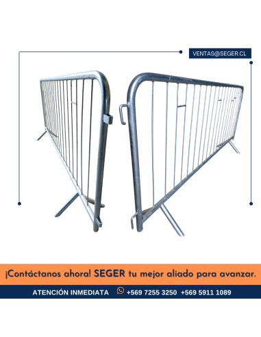 Valla Peatonal SEGER 2.0mt | Pintura al Horno | Stock Hoy