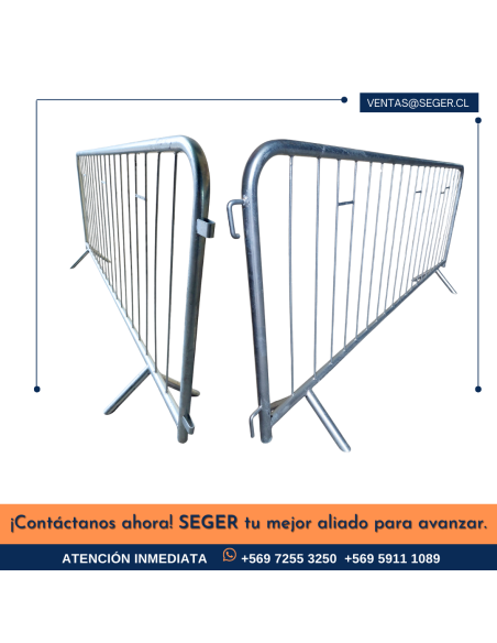Valla Peatonal SEGER 2.0mt | Pintura al Horno | Stock Hoy