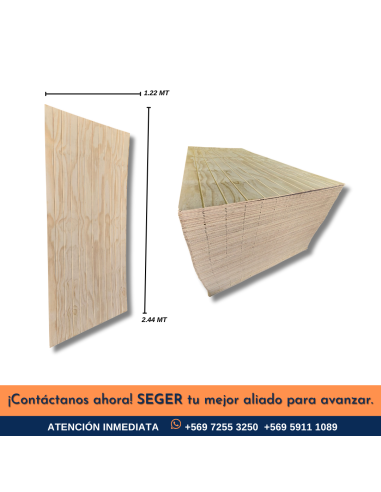 TERCIADO RANURADO 9.0MM 1.22X2.44MTS