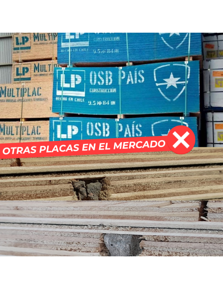 OSB 9.5MM 1.22 X 2.44MT ESTRUCTURAL TIPO AMERICANA CALIDAD PREMIUM