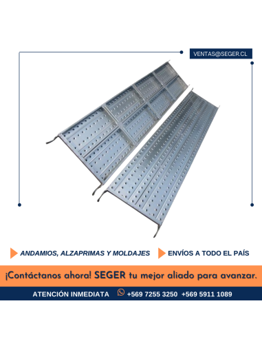 BANDEJA METÁLICA A-95 IMPORTADA 43CM X 1.88MT GALVANIZADA