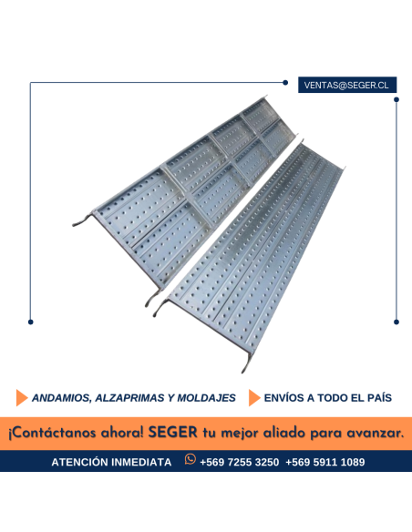 BANDEJA METÁLICA A-95 IMPORTADA 43CM X 1.88MT GALVANIZADA