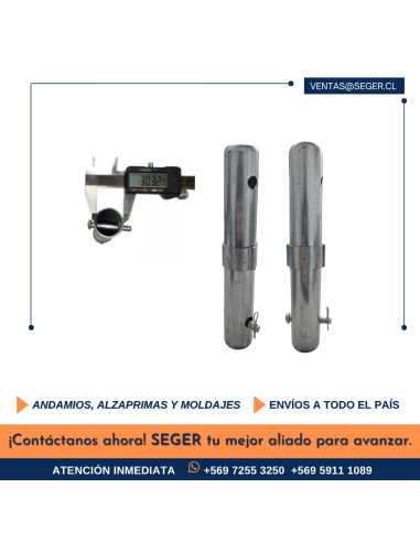 KIT ESPIGA, PASADOR Y CLIC PARA ANDAMIO A-95
