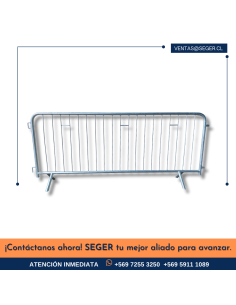 Valla Peatonal SEGER 2.50mt | Pintura al Horno | Stock Hoy