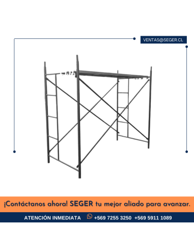 Andamio Profesional A-100 Gris con Pintura Anticorrosiva - Seger Chile