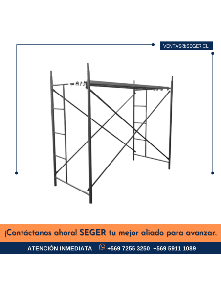 Andamio Profesional A-100 Gris con Pintura Anticorrosiva - Seger Chile