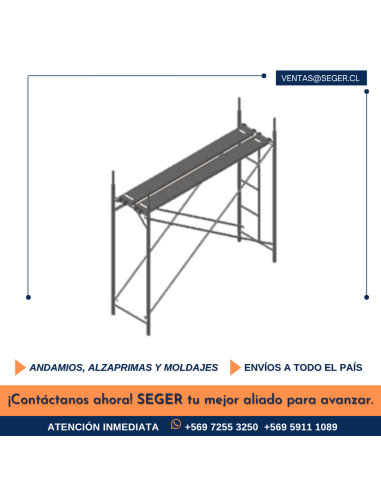 Andamio A-70 Gris Anticorrosivo | Calidad SEGER | Stock Hoy
