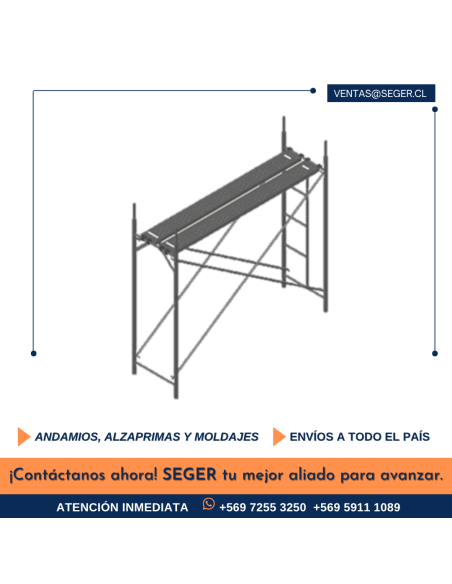Andamio A-70 Gris Anticorrosivo | Calidad SEGER | Stock Hoy