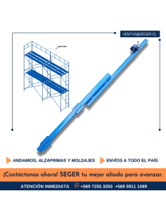 Bastón Euro con Abrazadera para Andamio | Seguridad SEGER